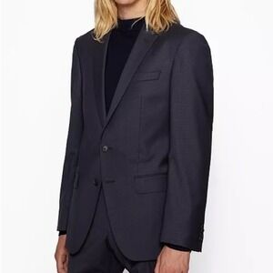 BOSS Hugo Boss Herrel/Grace Slim-Fit Navy Blue Suit Blazer Jacket Size 36R NWT